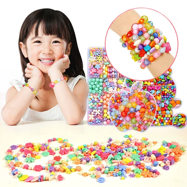 DIY Bead Kits for Jewelry Making Craft s Children Colorful Acrylic Girls  Set Crafting - AliExpress