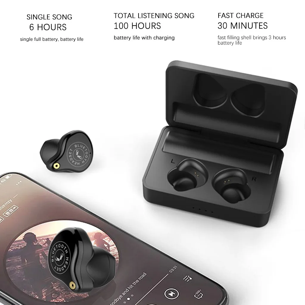 40 # беспроводные наушники Bluetooth 5 0 Спортивные Беспроводные светодиодный дисплей