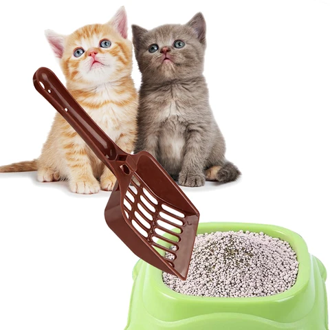 Litter Shovel Random Color Pet Cleanning Tool Dog Food Spoons Plastic Scoop