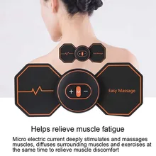 EMS Neck Massager Health Care Relax Tools Silicone+Abs Neck And Back Massager Shiatsu Cervical Neck Vibro Massage Physiotherapy