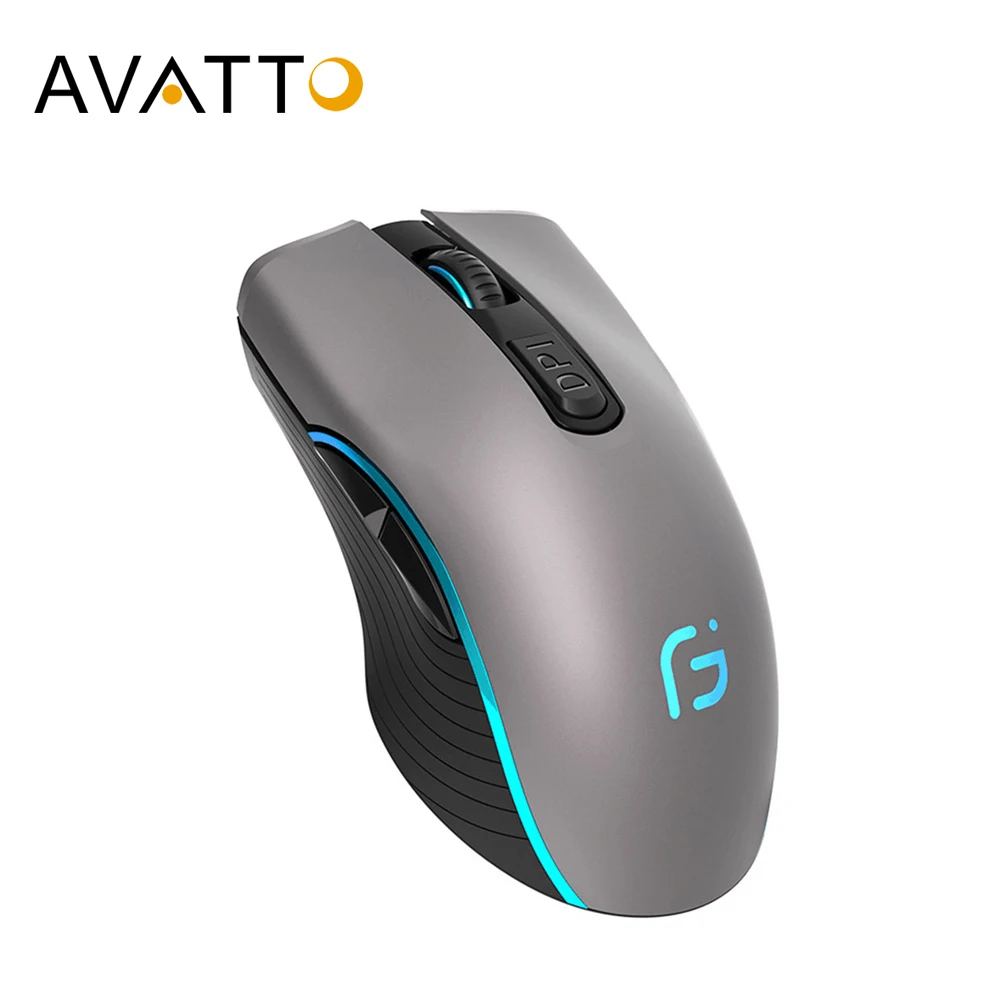 Мышь беспроводная AVATTO эргономичная Портативная оптическая мышь 2 в 1 Bluetooth 4 0 + ГГц