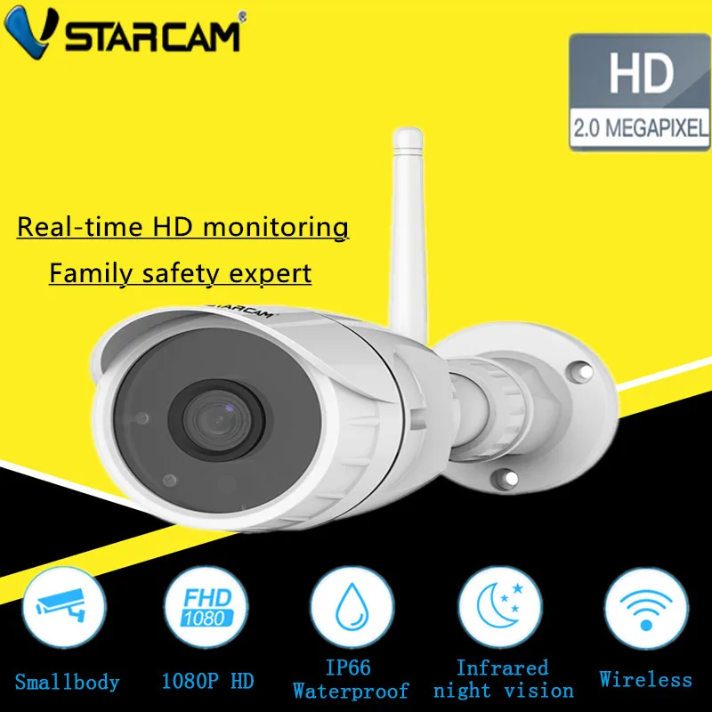 Vstarcam 1080P 2MP FHD Водонепроницаемая камера видеонаблюдения беспроводная ИК-камера видеонаблюдения уличная цилиндрическая ip-камера C17S