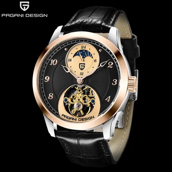 

PAGANI 2020 New Automatic Mechanical Tourbillon Watch Men Moon Phase Sports Stainless Steel Watch Men Business Relogio Masculino