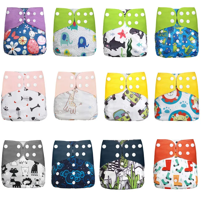 2020 New 1 Piece Washable Eco-Friendly Cloth Diaper Adjustable Nappy Reusable Cloth Diapers Fit 0-3years 3-15kg Baby