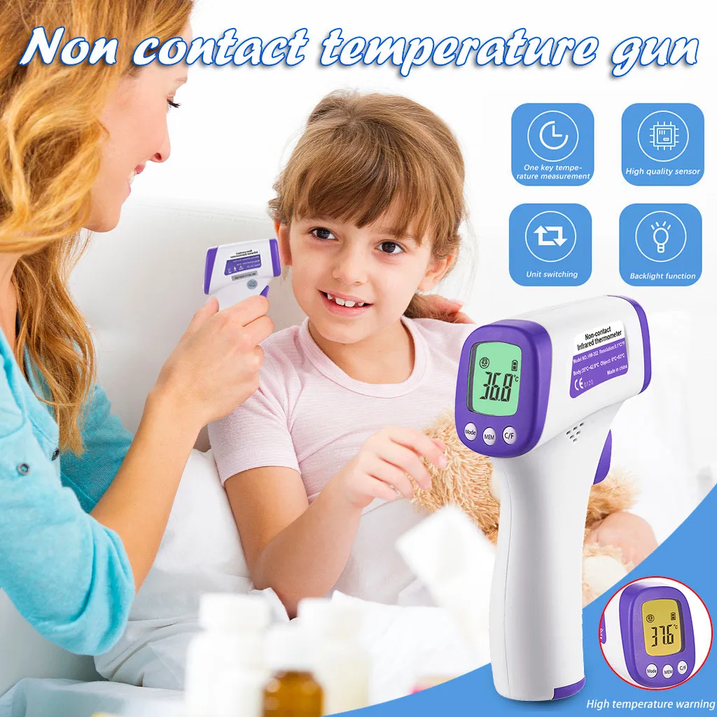 

Digital Portable Thermometer Infrared Temperature Gun Non-contact Laser Baby Fever Temperature for Body & Surface non contact