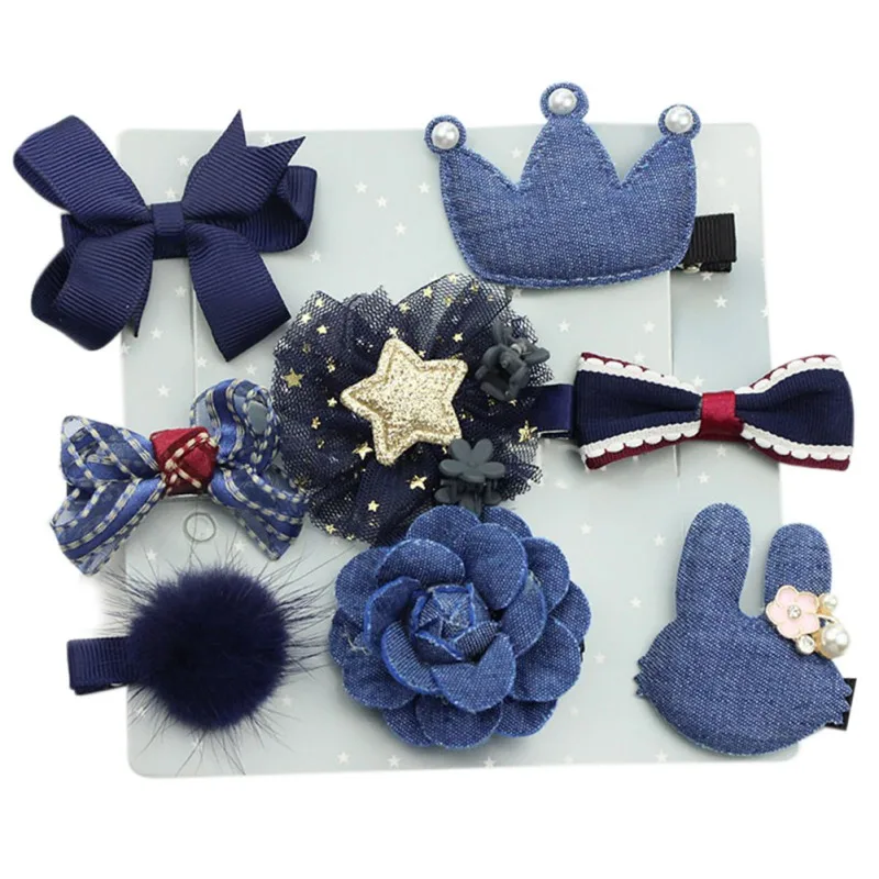 Children Hair clips Cute Lady Girls Headband Cloth Hair Bands Kids Girls Hair Accessories Gift Box - Цвет: l