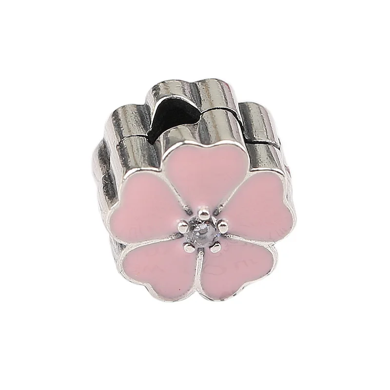 Crystallised Снежинка DAZZLING Daisies цветок первоцвета зажим бисеры соответственные Пандоре обаятельные браслеты 925 пробы шарма стерлингового серебра ювелирные изделия - Цвет: P-D-247