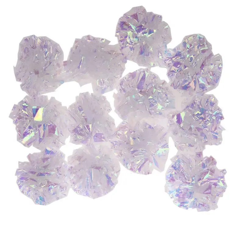12Pcs Cat Mylar Crinkle Balls Cat Toy Interactive Sound Ball Big Plastic Balls Crinkle Crackle Ring Paper Kitten Pet Play Toys