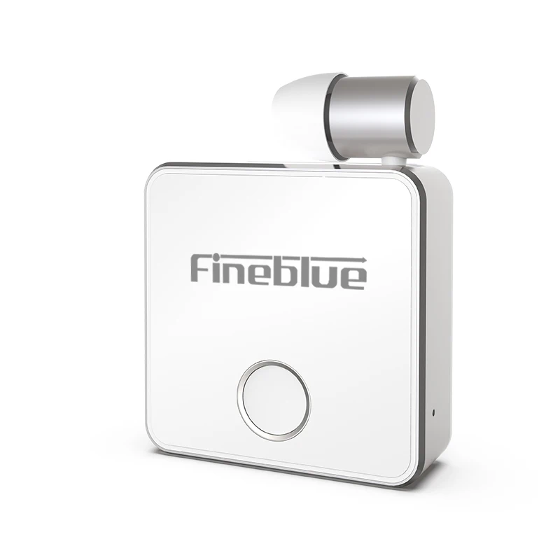 FineBlue F1 беспроводные Bluetooth V5.0 наушники с громкой связью, музыкальная гарнитура, вибрирующий сигнал, наушники с зажимом для смартфона - Цвет: F1 Silver