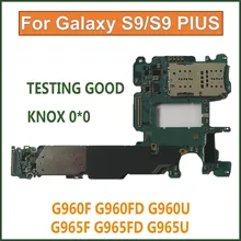 Original de la placa base para Samsung Galaxy S9 más G965F G965FD G965U S9 G960F G960U G960FD limpio IMEI GB 64GB 128GB buena Imei pruebas