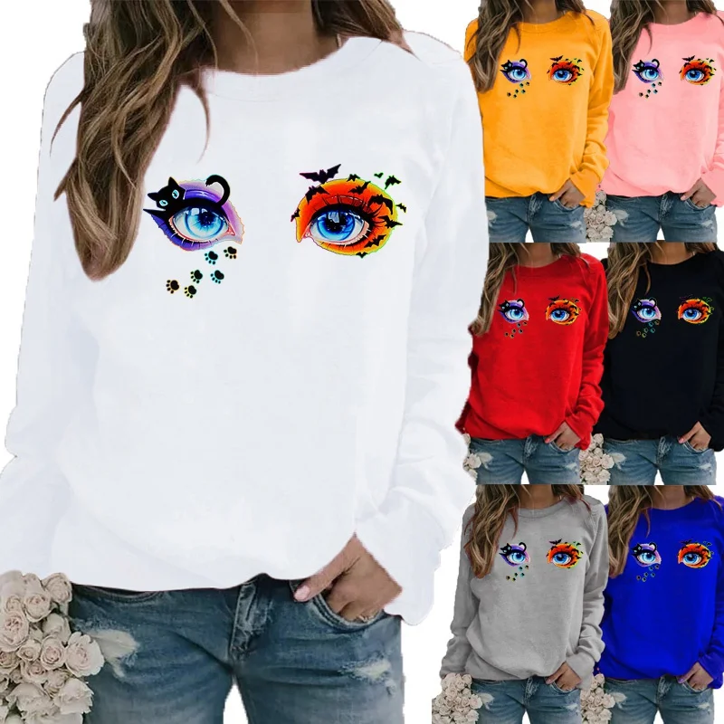 

Модная женская одежда, рубашка с принтом, футболка с графическим рисунком, свободная рубашка с длинным рукавом, пуловер с круглым вырезом на осень и зиму