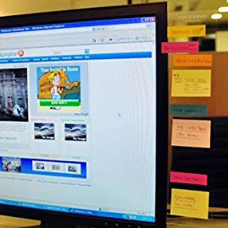 

Computer Display Screen Sticker Adhesive Sticky Notes PC Phone Holder Bookmark Notes Monitors for Message Board Office Supplies