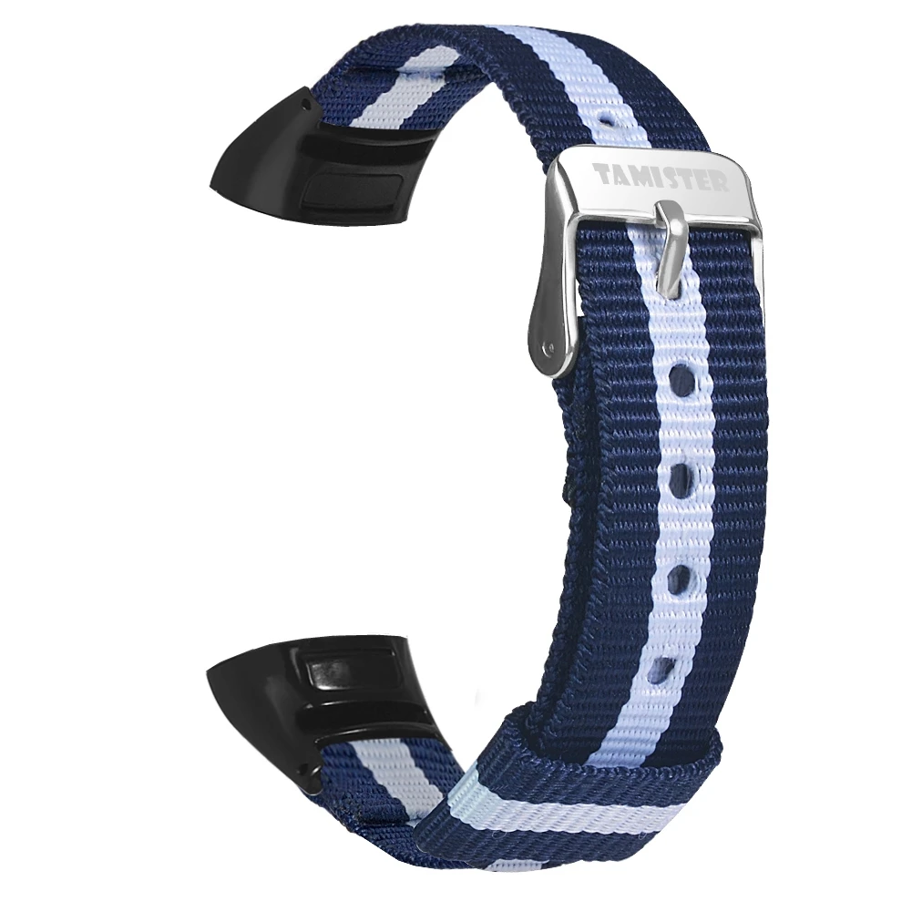 Blue1 Для huawei Honor Band 5 браслет Холст Ремешок Замена Smartband ремень для Honor Band 4 5 NFC Фитнес браслет ремешок для спортивных часов - Цвет: Blue1