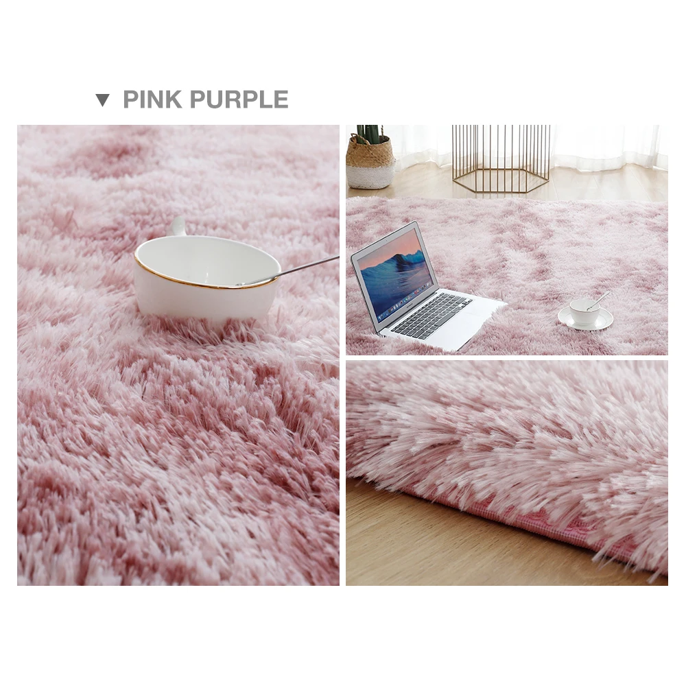Plush Carpet Living Room Decoration Fluffy Rug Thick Bedroom Carpets Anti-slip Floor Soft Lounge Rugs Solid Large Carpets Floor