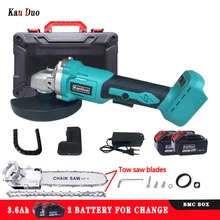KANDUO amoladora angular de 21V, sierra Circular 3 en 1, motor sin escobillas, motosierra eléctrica inalámbrica para amoladora angular