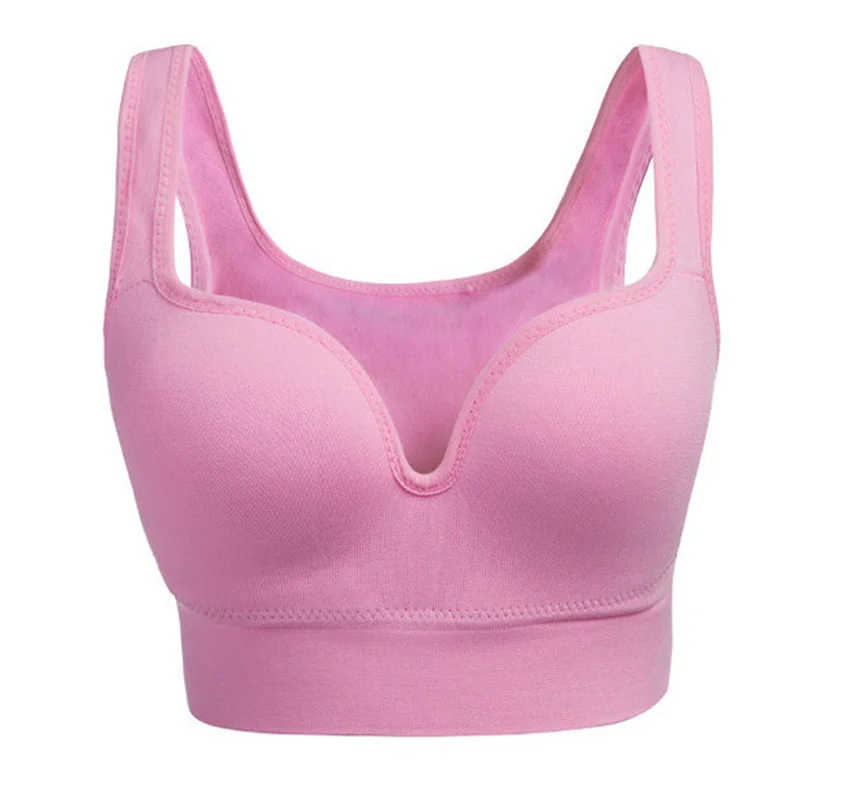 

5 Colors Women Push Up Sports Bras, Large Size XL Padded Cordless U-Neck Shakeproof Running Yoga Fitness Sports Tops