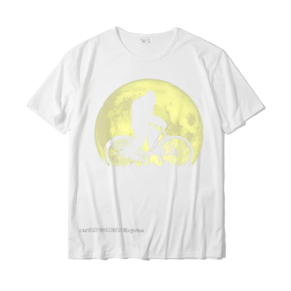 Design Hot Sale Short Sleeve Crazy T-shirts Pure Cotton Crew Neck Men's Tops Shirt Street Tops & Tees Mother Day Bigfoot Biking Moon - Vintage Biker Sasquatch Simple Night T-Shirt__3942 white