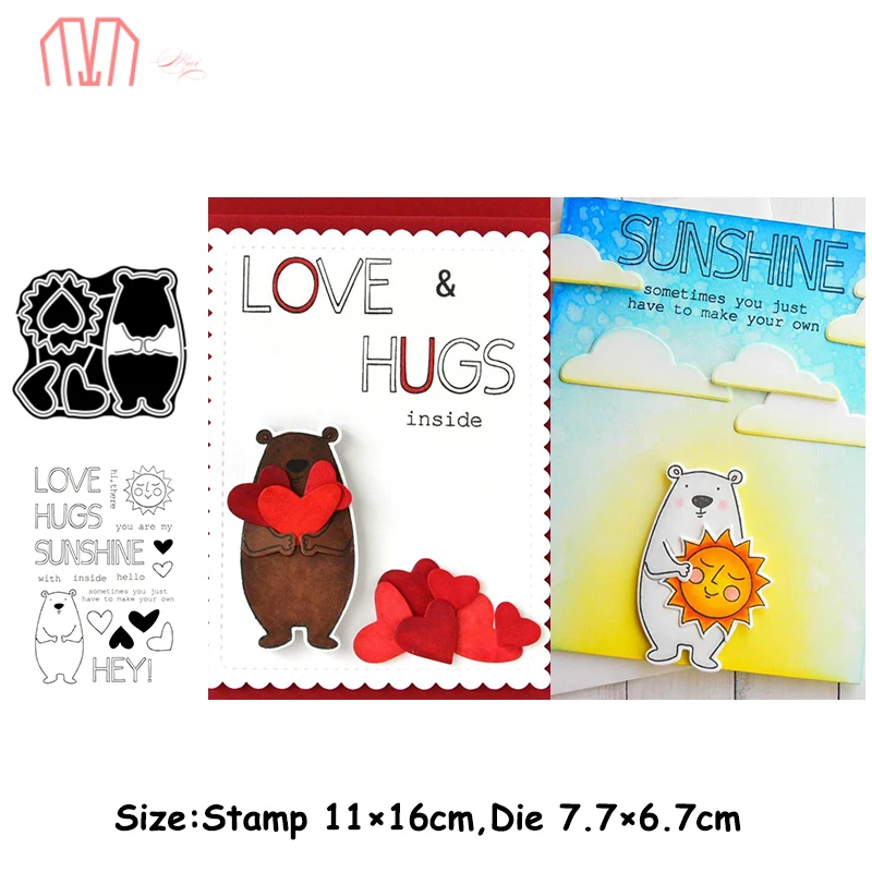 Металлические штампы трафареты Mai Lovely Bear штамп для скрапбукинга фотоальбома