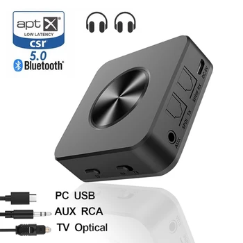 

Car MP3 Player 5.0 Bluetooth Transmitter Receiver ATPX-HD APTX-LL Adapter 3.5mm/SPDIF/Digital Optical Toslink for TV Car CSR8675