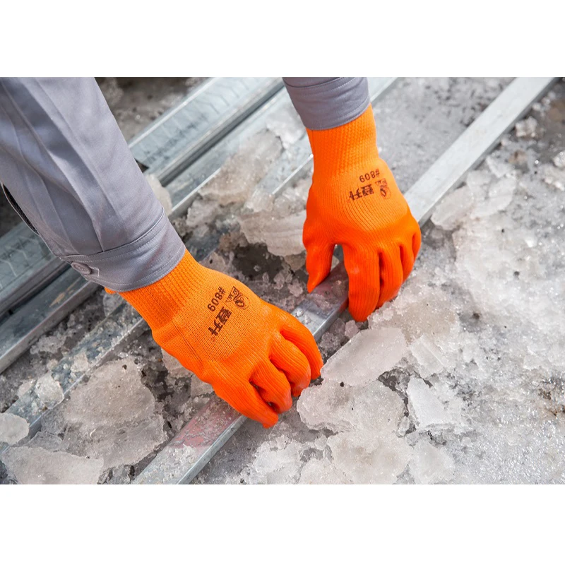 20 градусов Большой размер низкотемпературные защитные перчатки для зимнего и холодного хранения рабочие защитные резиновые Нескользящие защитные перчатки