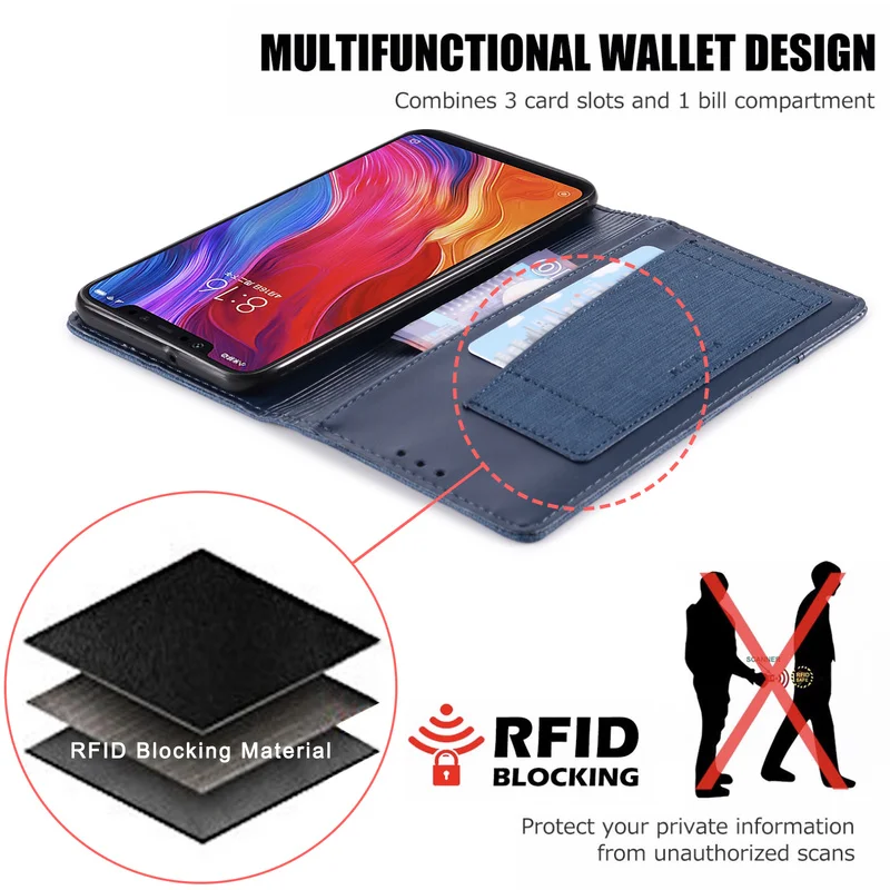 Кожаный чехол с откидной крышкой для mi 7A K20 Note 6 Pro Note 7 5 Pro для Xiaomi mi 6X8 9 Max 2 Pocophone F1 Чехол-кошелек с подставкой для карт