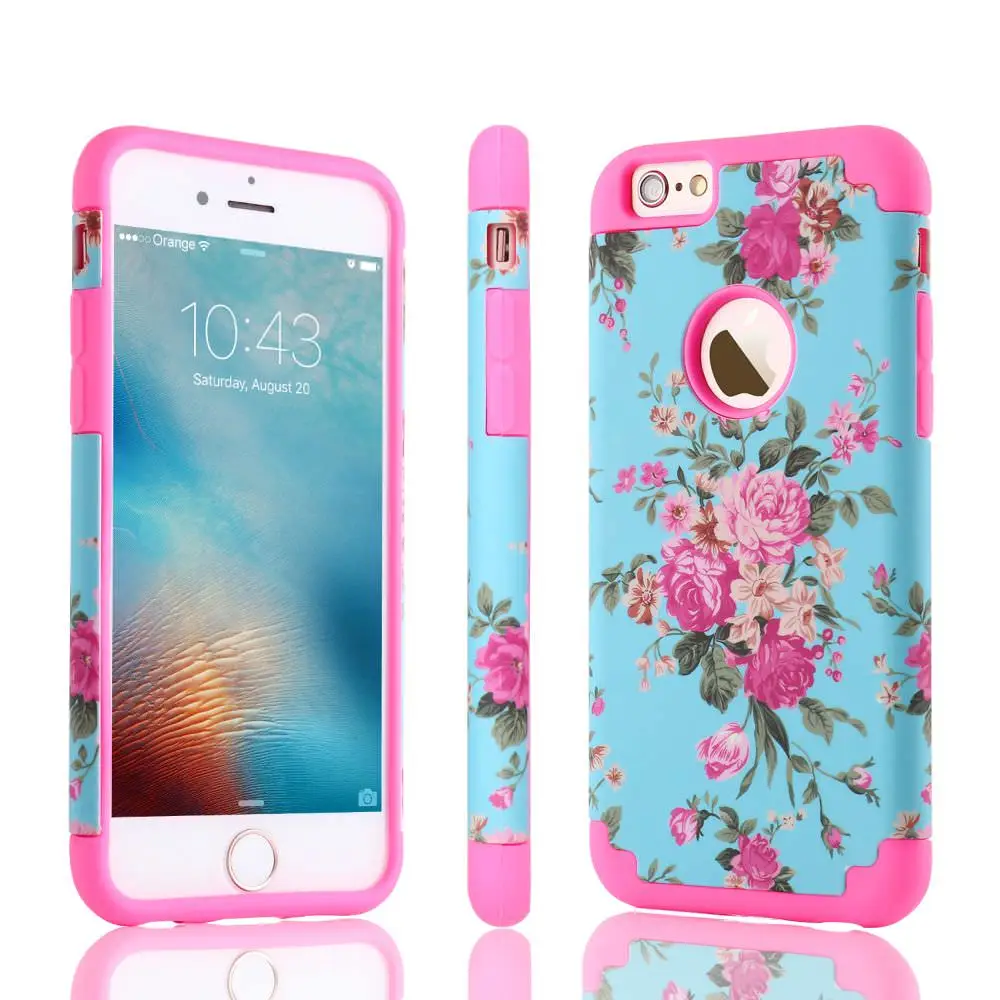 

LAPOPNUT Silicone Soft TPU Phone Cases for Iphone Xr Xs Max X 8 7 Plus 6 6s 5 5s SE Floral Shockproof Four Corner Back Cover