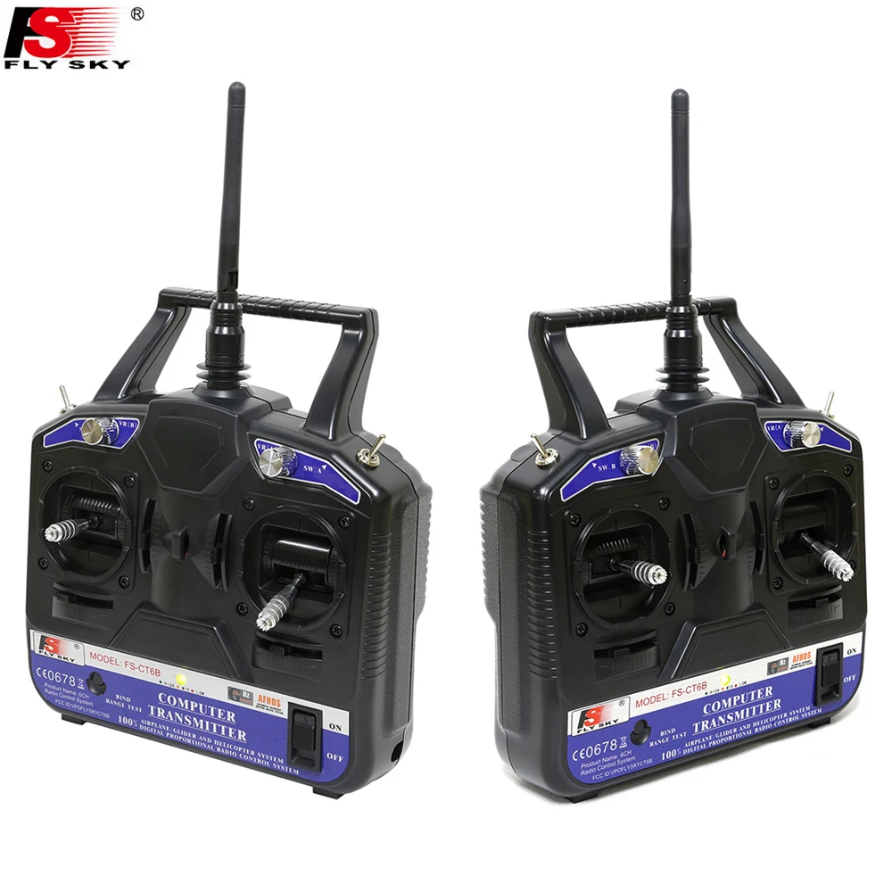 

1set FlySky FS-CT6B CT6B 2.4G 6CH Radio Transmitter+FS-R6B 6CH Receiver (TX FS-CT6B+RX FS-R6B)(Mode1/Mode2 for choose)