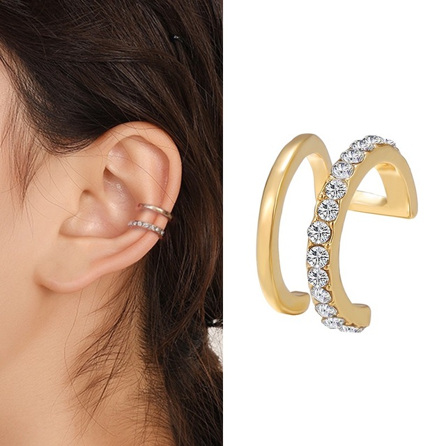 Punk Gold Metal Ear Cuff Ear Clip for Women No Pierced C Shape Geometric Small Ear Cuff Ear Wrap Ear Cuff Clips Jewelry