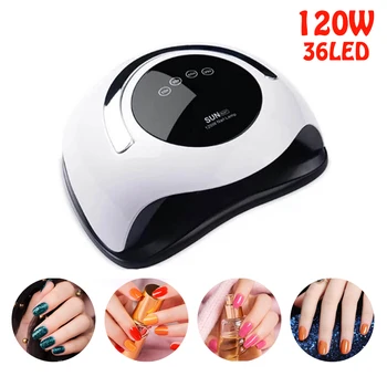 

120W Nail Dryer 36pcs LED UV Lamp For Curing All Gel Nail Polish Auto Sensing Manicure Pedicure Salon Nail Art Tool Fast Drying