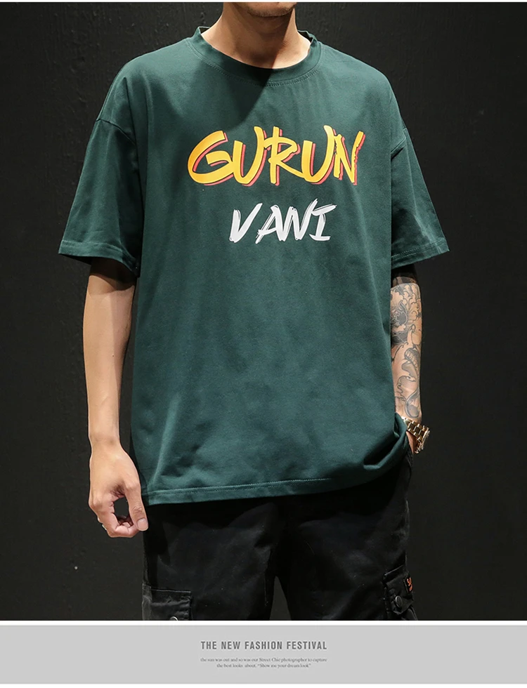Nice Summer T-Shirts Men Letter Printed Short Sleeve TShirt Men Tee Shirt Men Vogue Fashion Round Neck T Shirt Men