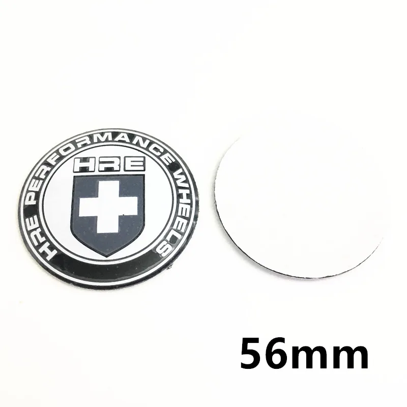4pcs 56mm Black 4 шт. 56 мм 65 мм HRE производительность колеса 3D авто Центральная втулка колеса автомобиля кепки наклейки логотип эмблема значок наклейки аксессуары для автомобиля - Название цвета: 4pcs 56mm Black