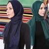 Muslim Women Scarf Thin Shawls Wraps Lady Solid Female Hijab Stoles Long Cashmere Pashmina Hijabs Foulard Head Scarves Turban ► Photo 3/6