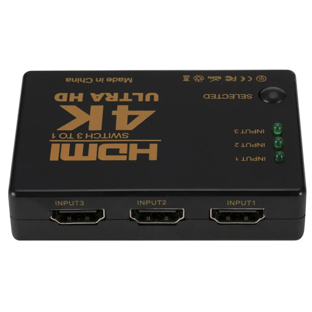 HDMI переключатель сплиттер 3 в 1 выход Ультра HD аудио видео адаптер HDMI игровое устройство сплиттер коробка
