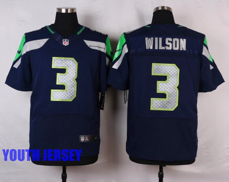 Коричневый Seattle s, Russell Wilson, Marshawn Lynch, Tyler Lockett, Jermaine Kearse, FAN 12.for youth, kids Jersey - Цвет: Коричневый