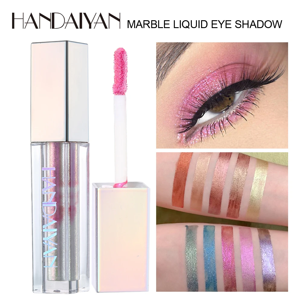 marble eyeshadow Metallic liquid texture hydrating lightly fits skin 10 Colors Waterproof Glitter Shimmer Pigment Makeup |