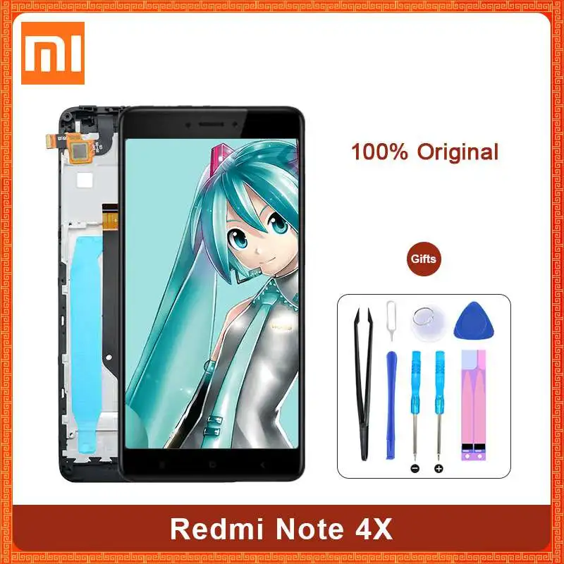 Оригинальный Xiaomi Redmi Note 4X ЖК-дисплей 5 &quotсенсорный экран дигитайзер с рамкой