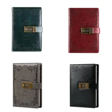 XRHYY винтажный цифровой блокнот с паролем, кожаный блокнот, кодовый замок, личный дневник, записывающий ежедневник