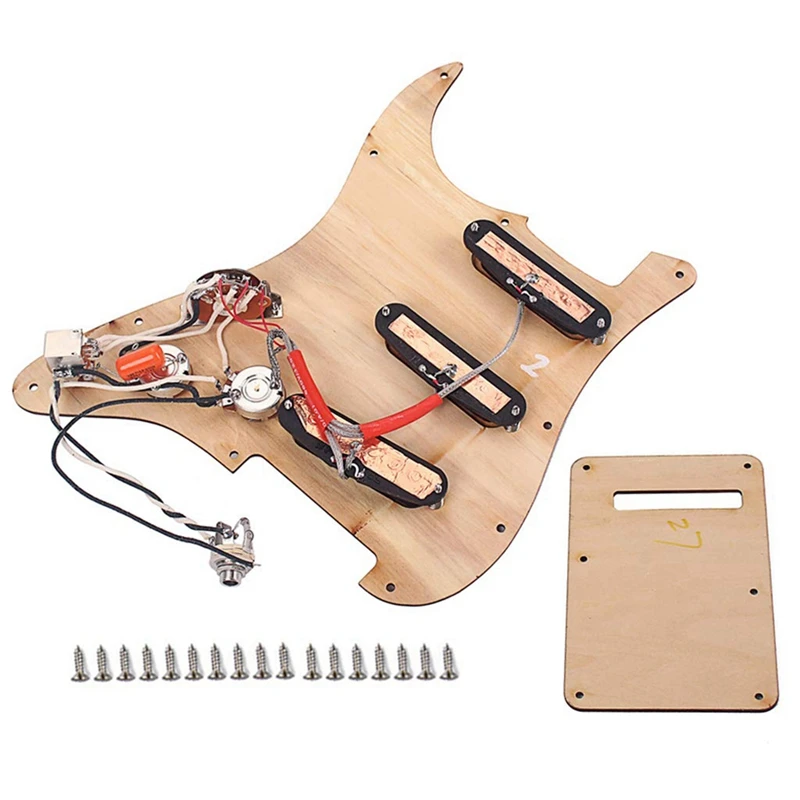 Предварительно Заряженная накладка Sss Pickups Scratch Plate с задней крышкой из кленового