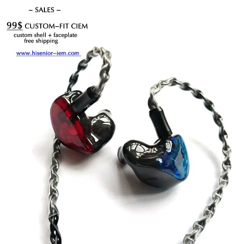 Проводные наушники A6 IEM для телефона с шумоподавлением и 6 драйверами Knowles BAs 1 2 м