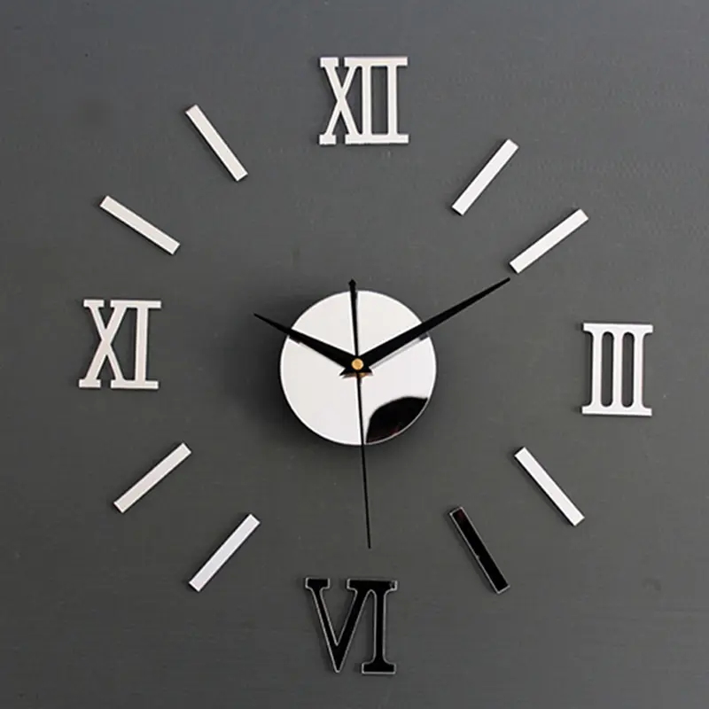 3D настенные часы зеркальные настенные наклейки съемные 4 цвета самоклеящиеся художественные настенные часы домашний Декор Гостиная кварцевая игла