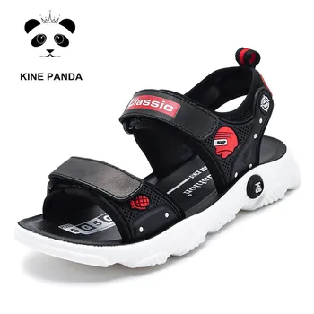 

KINE PANDA Boys Sandals Kids Teens Shoes Summer Beach Genuine Leather Student Children Shoes 2 4 6 8 10 12 14 Years Old Sport