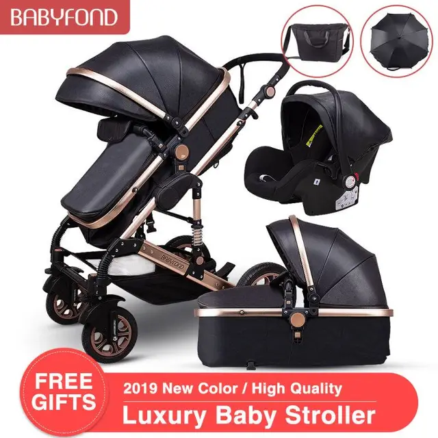 $US $263.40  4 in 1 High landscape baby stroller can sit reclining folding with bags baby stroller