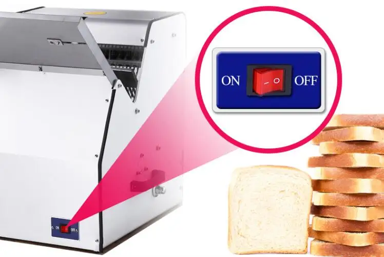 Commercial Bread Slicer,370W Electric Toast Bread Slicer,15mm  Thickness Electric Bread Cutting Machine,31PCS Professional Stainless Steel Bread  Cutting Machine for Restaurant,13-38cm Width (45mm: Home & Kitchen