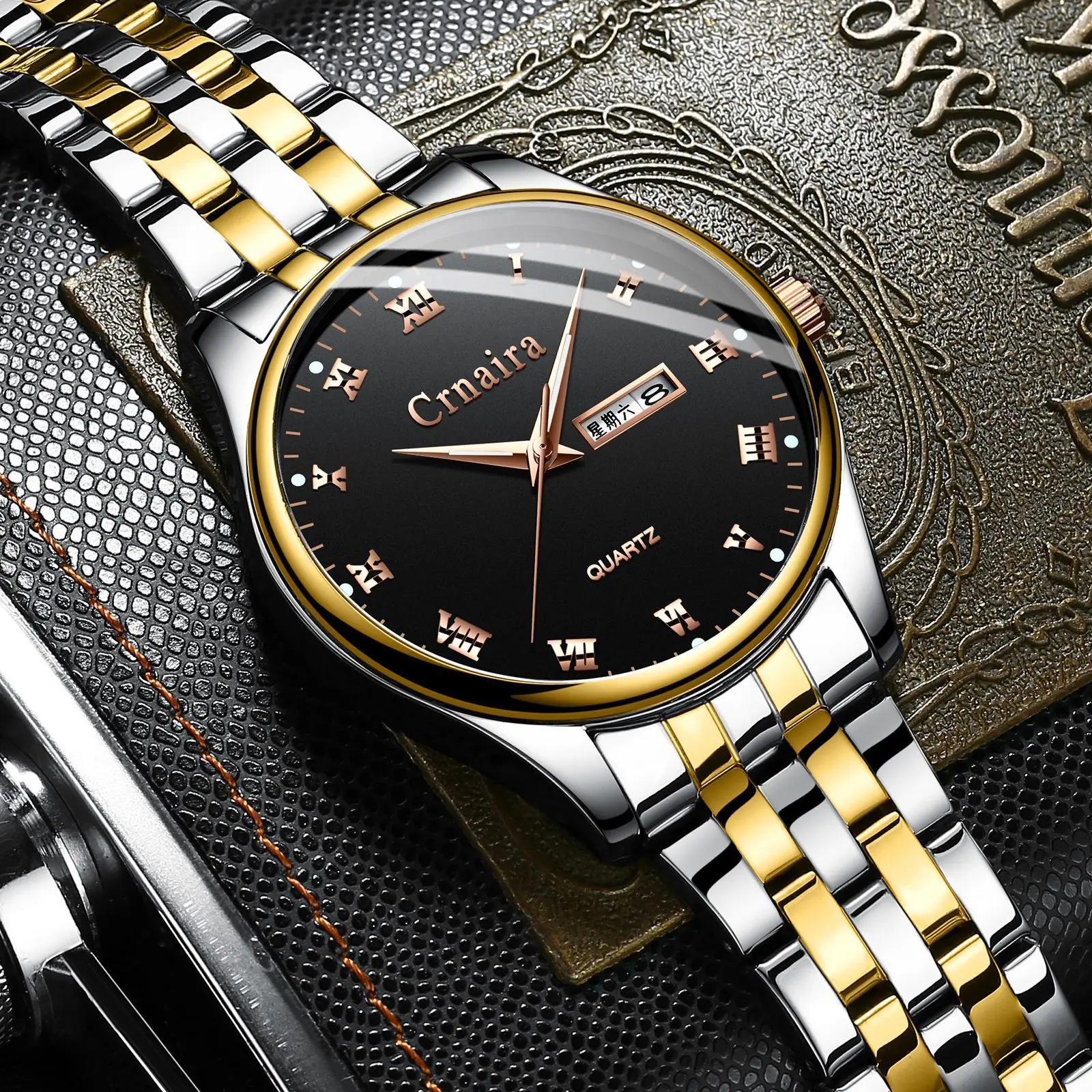 

2019 Montre Homme Watches Men CUENA Fashion Military Stainless Steel Watch Date Sport Quartz Wristwatch Clock Relogio Masculino