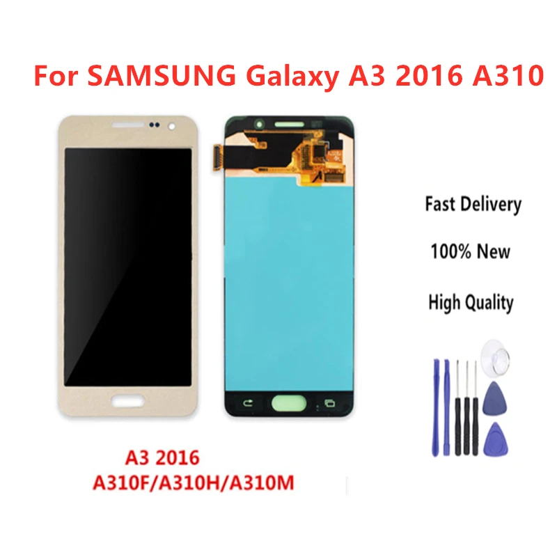 Высокое качество для Samsung Galaxy A3 A310 A310F дисплей с сенсорным экраном дигитайзер замена дисплей+ Инструменты