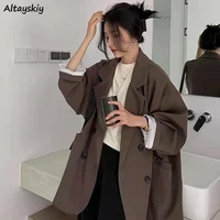Blezery damskie minimalistyczna jednolita odzież wierzchnia luźna elegancka Retro oficjalna moda główna ulica kobieca na wszystkie mecze wiosna wygodna 1