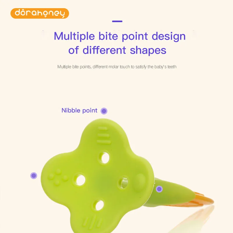 Teething & Massaging Toy Silicone Baby Teether for Teeth Infant Dental Care Accessories Newborn Fruit Chew Toys for Newborn