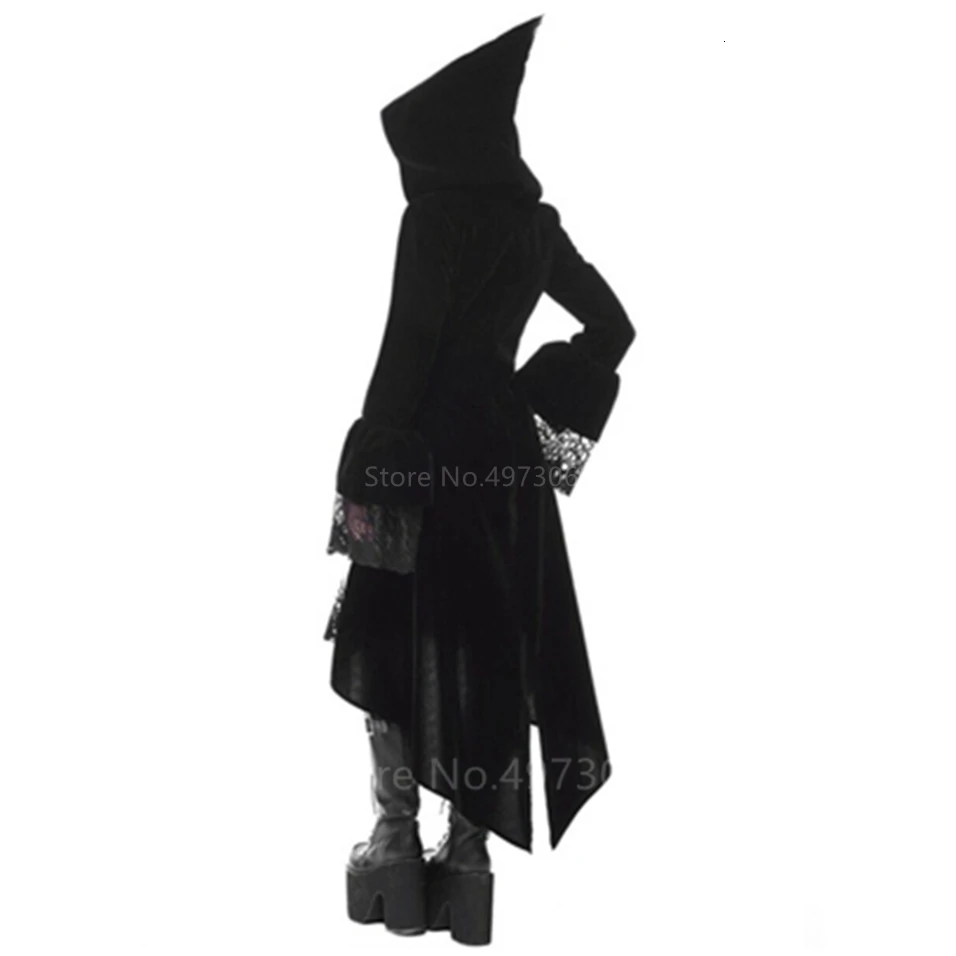 Готический средневековый костюм для косплея; костюмы на Хэллоуин для взрослых женщин; черный плащ; карнавальные вечерние костюмы в стиле ренессанса и средневековья
