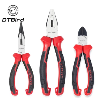 

6''-8'' Multifunction Wire Stripper Cutter Pliers Long Nose Pliers Diagonal Pliers Set Crimping pliers Hand Tool Set
