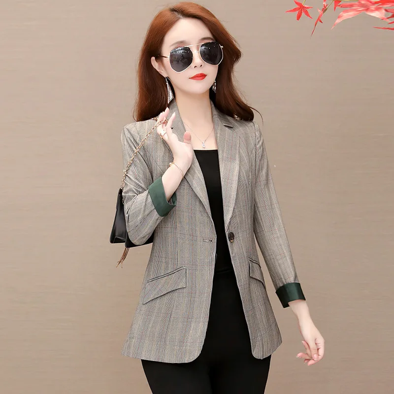 

2019 New Style Autumn Clothing Korean-style Fashion Tops Western Style Short-height Middle-aged Women Dress Spring And Autumn Sm